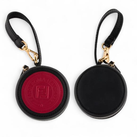 Fendi Minudière Black Calfskin Keychain | 2018 Collection | Gold-Tone Hardware - Picture 1 of 7